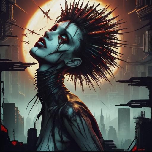 Disturbing Demonic Close-Up in Analog Horror Style