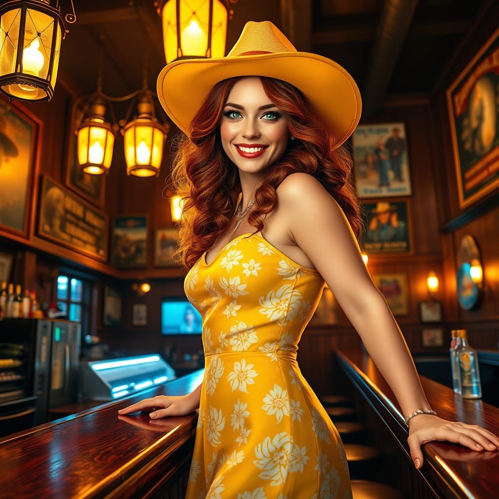 Southern Belle Sips Whiskey in Nashville Bar
