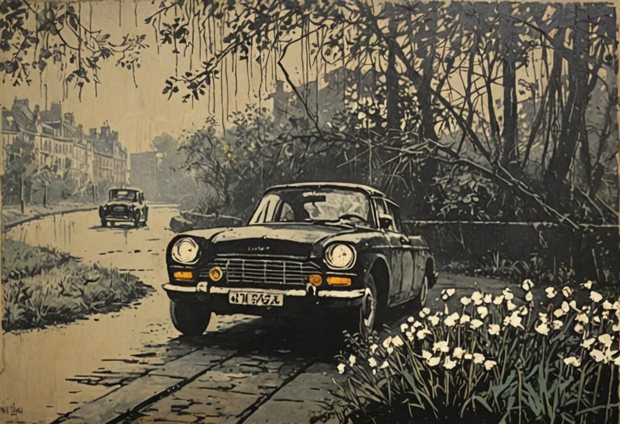 Monet Meets Banksy in Dark Film Noir
