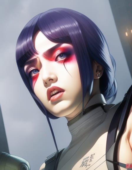 Anime Action Portrait with Realistic Shading