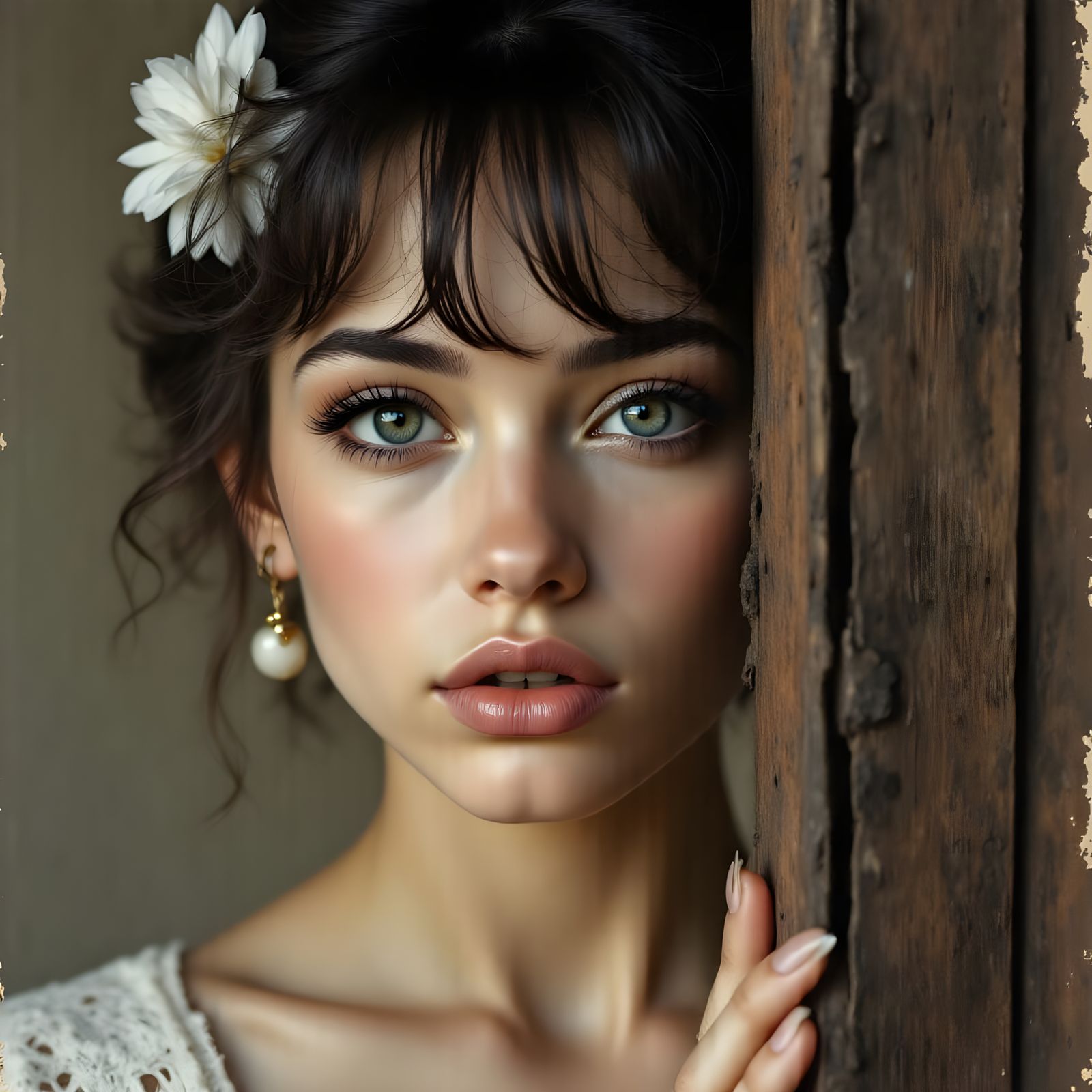 Candid Portrait of a Young Woman in Photo-realistic Style