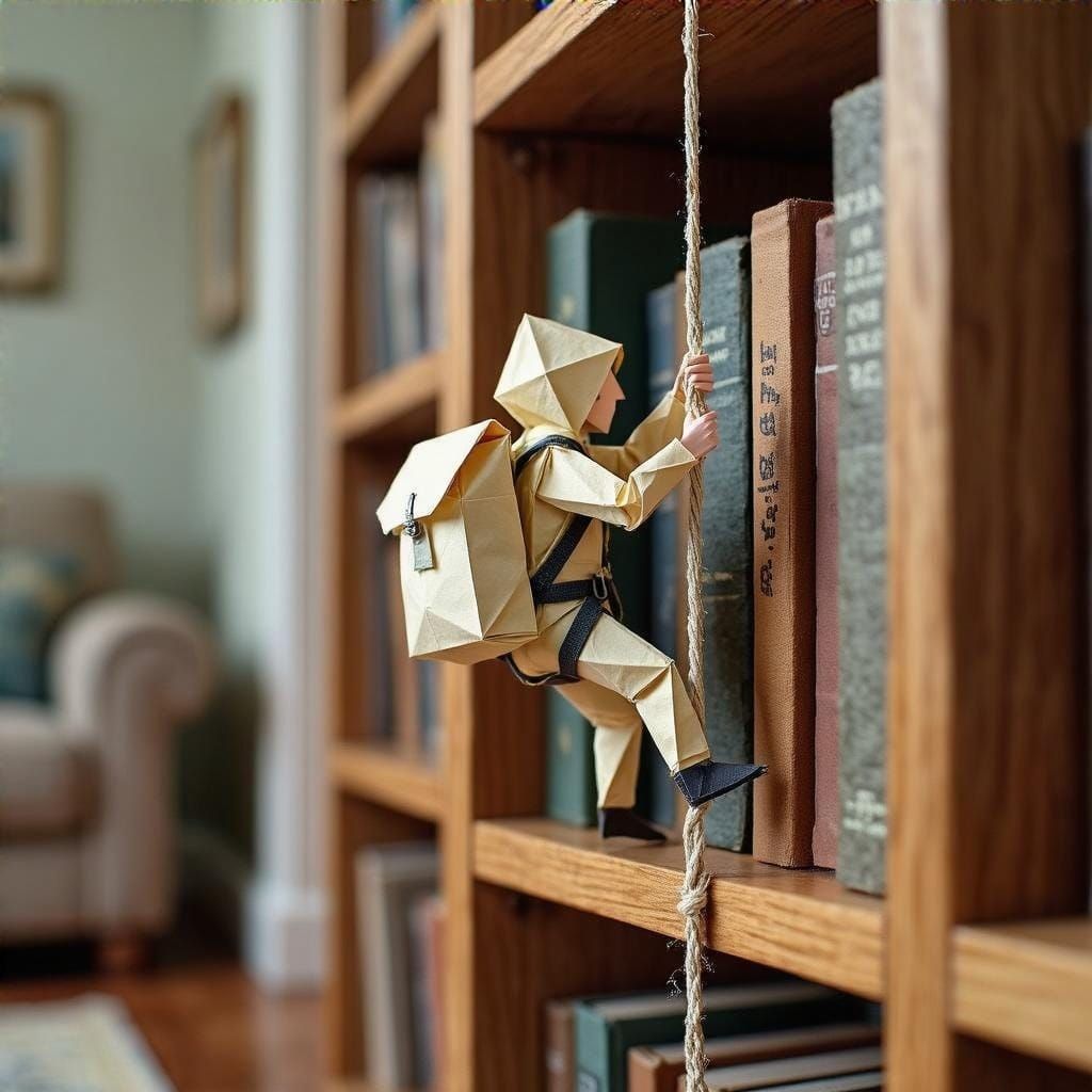 Origami Adventurer in Suburban Habitat