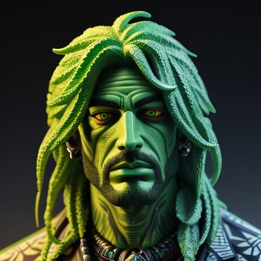 Hyperrealistic Suicideboys Stoner Figure in Splash Art