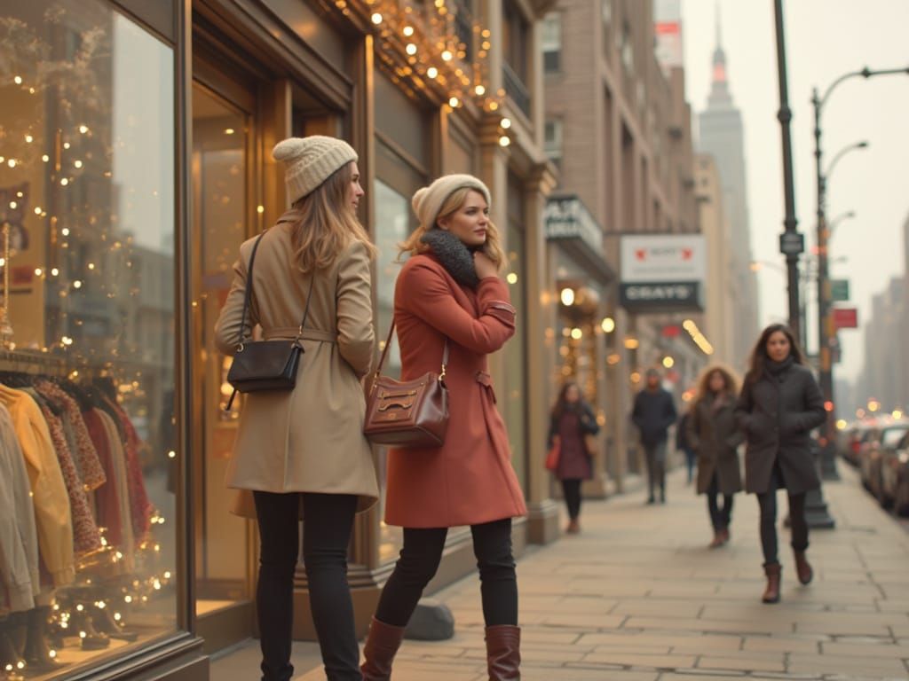 Macy's Window Shopping: Hyper-Realistic City Scene