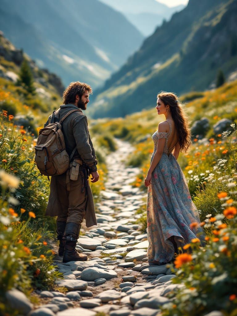 Princess and Tramp Meet in Mountain Meadow