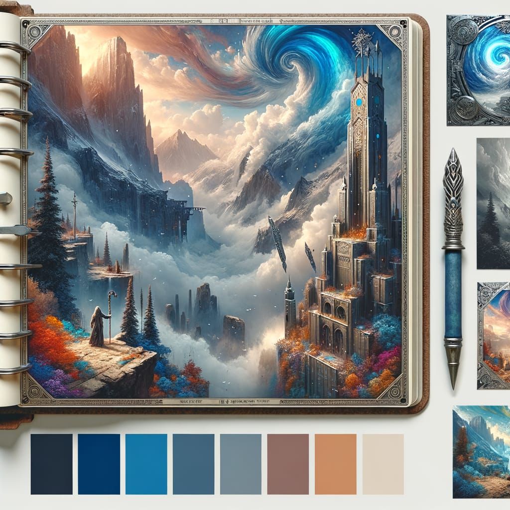 Vibrant Travel Journaling Stickers in a Fantasy Aesthetic