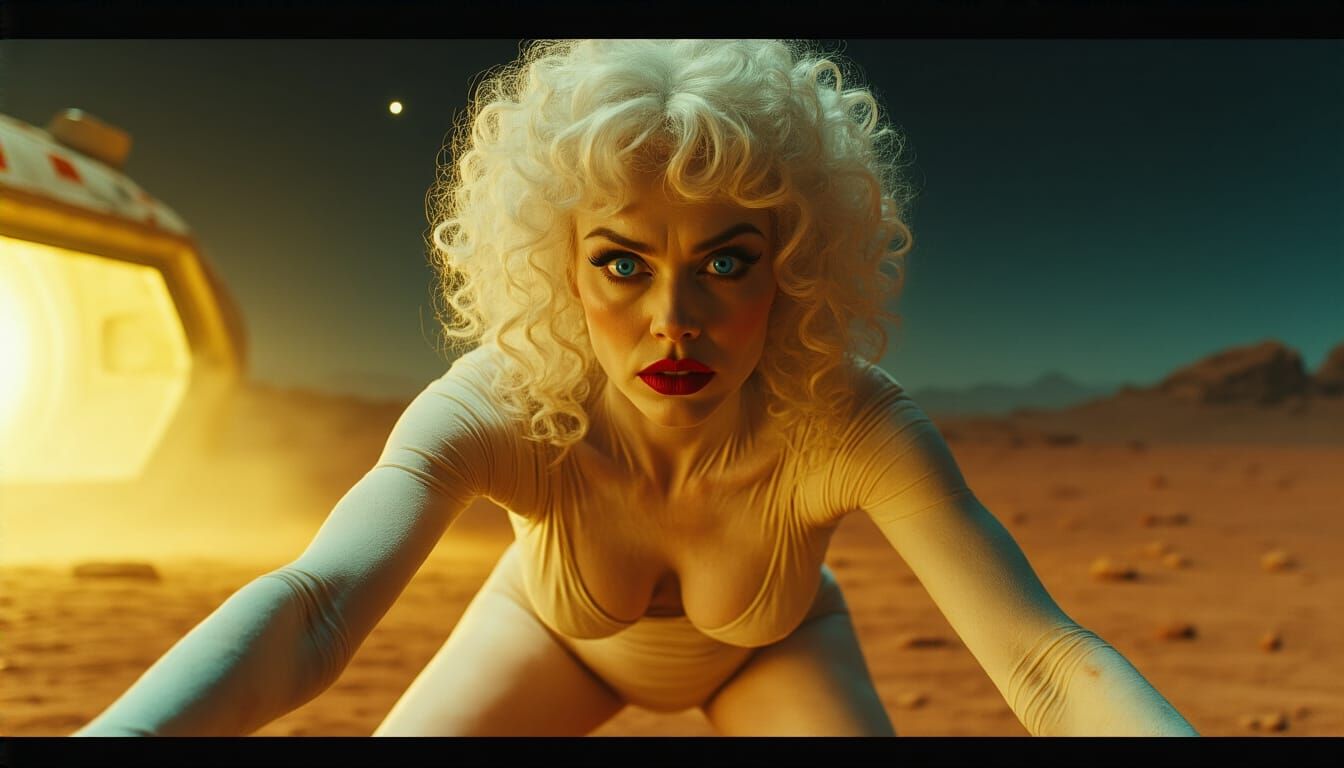 Woman Entangled in Martian Light, Digital Photograph