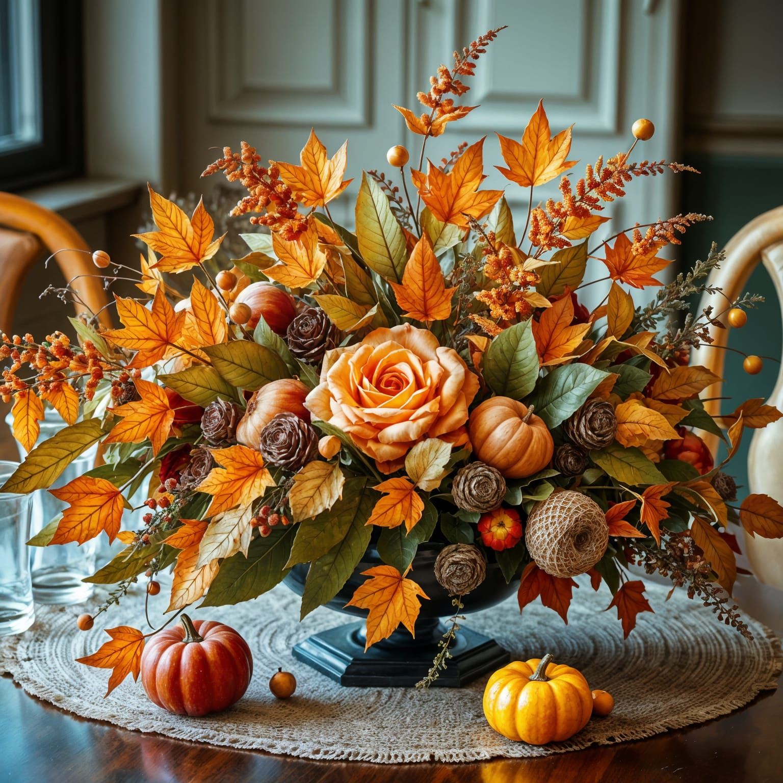 Autumn Table Centerpiece Photograph