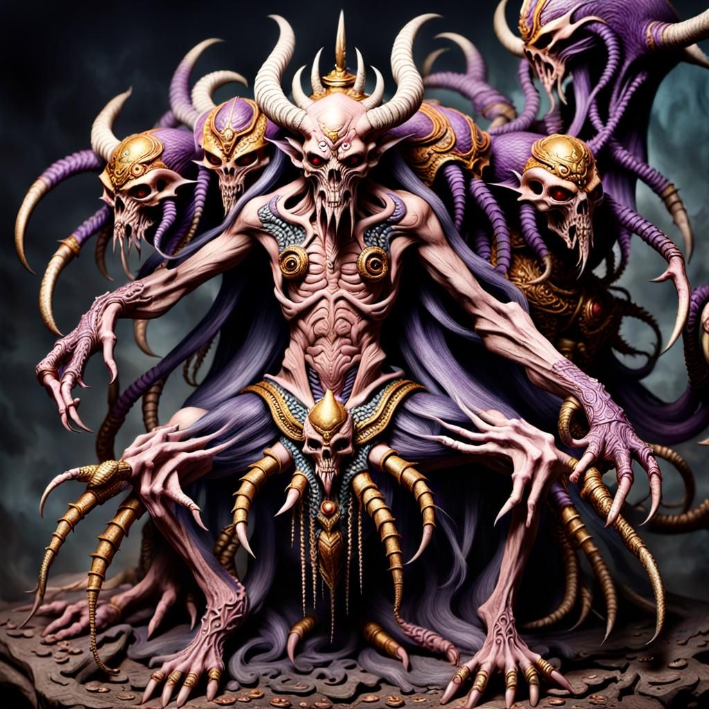 Slaanesh Daemon: Tattooed and Pierced Horror