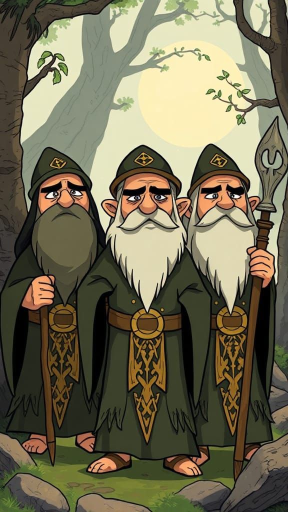 Cartoon Celtic mythology Druids
