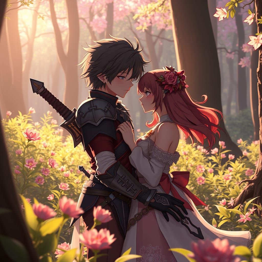 Anime-Inspired Forest Romance