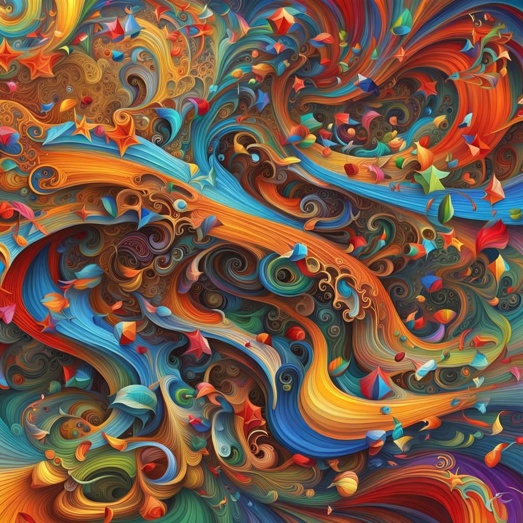 Abstract Synchronized Chaos: Intricate and Elegant Compositi...
