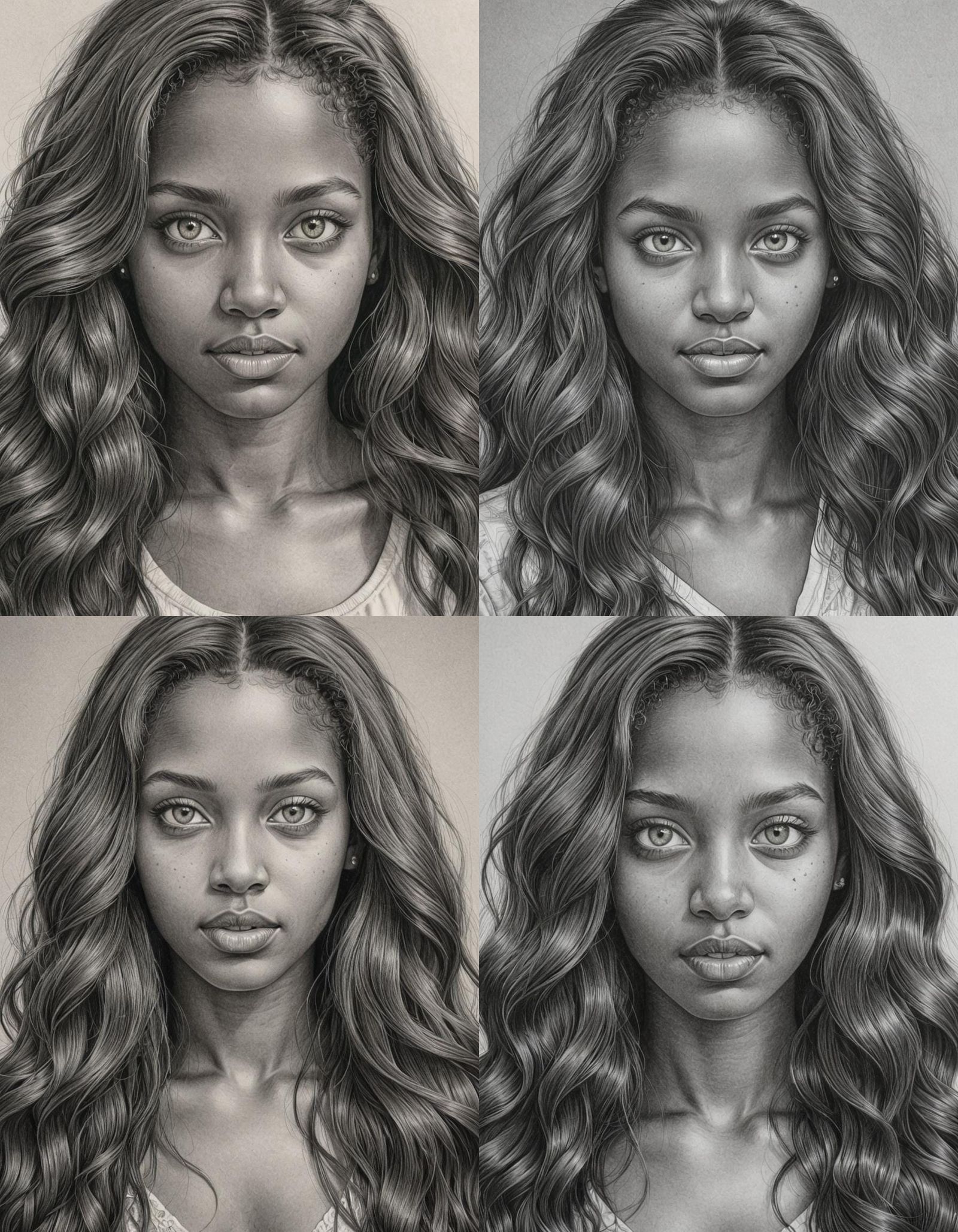 Elegant Pencil Portrait of a Black Woman