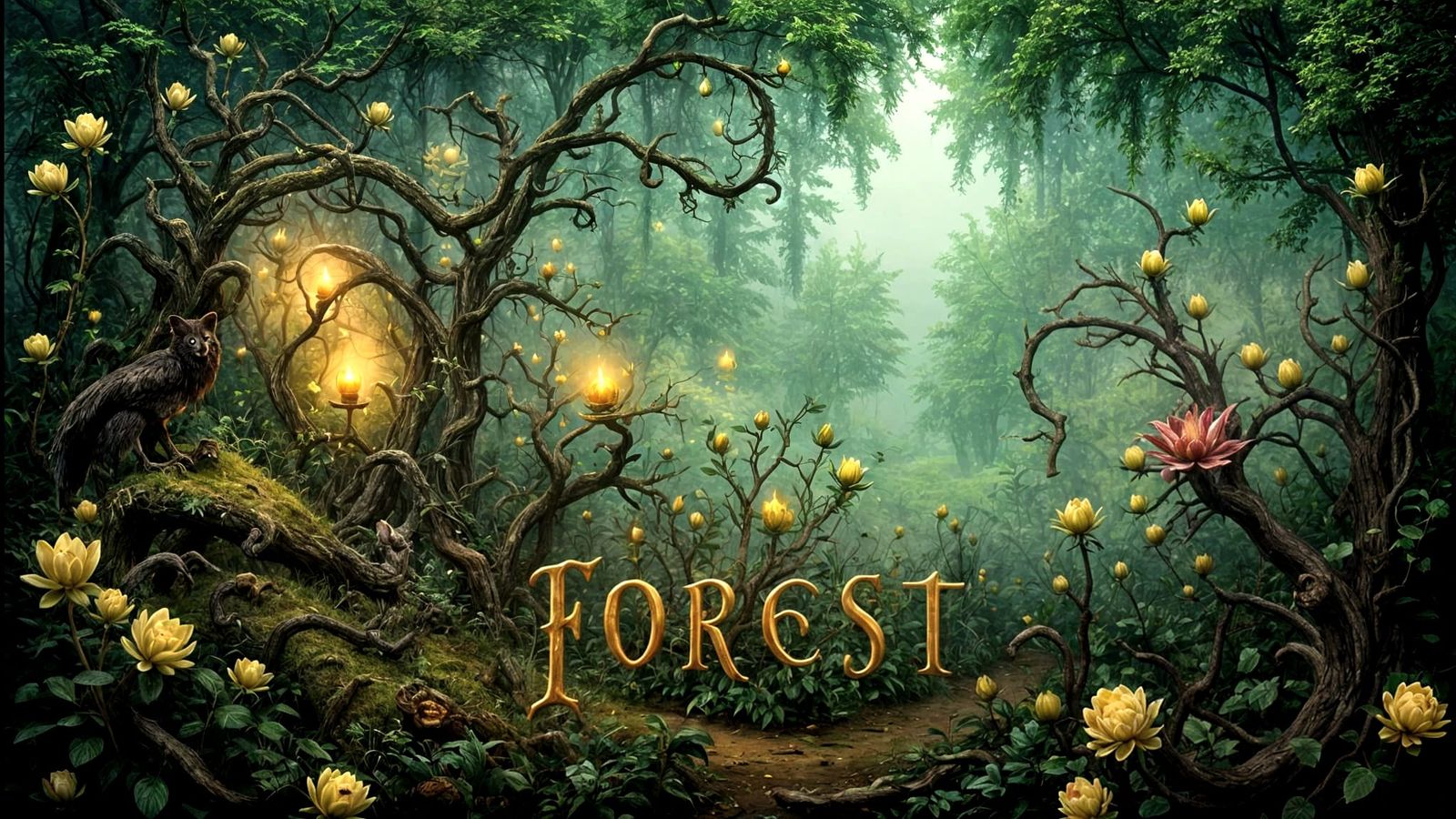 Enchanted Fae Forest Typography