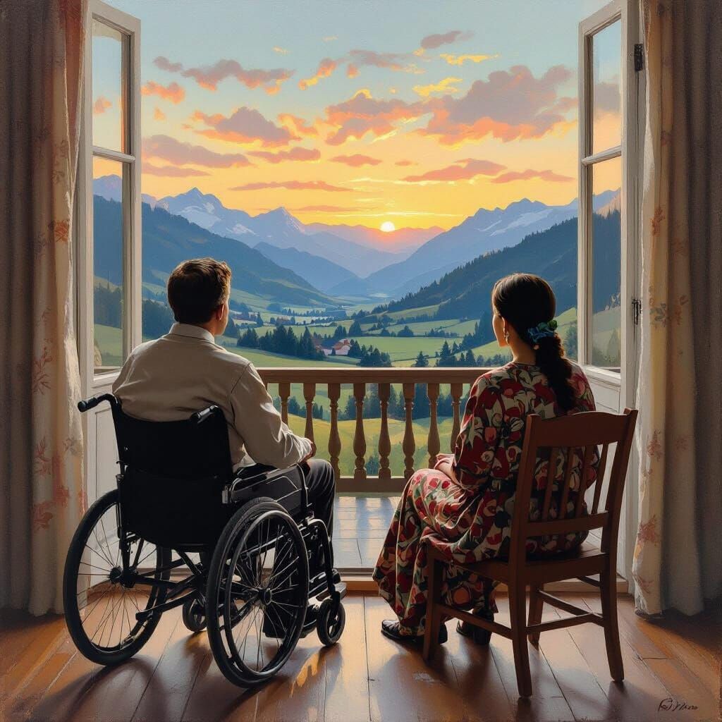 Sunset in Switzerland: Love in Wyeth Style