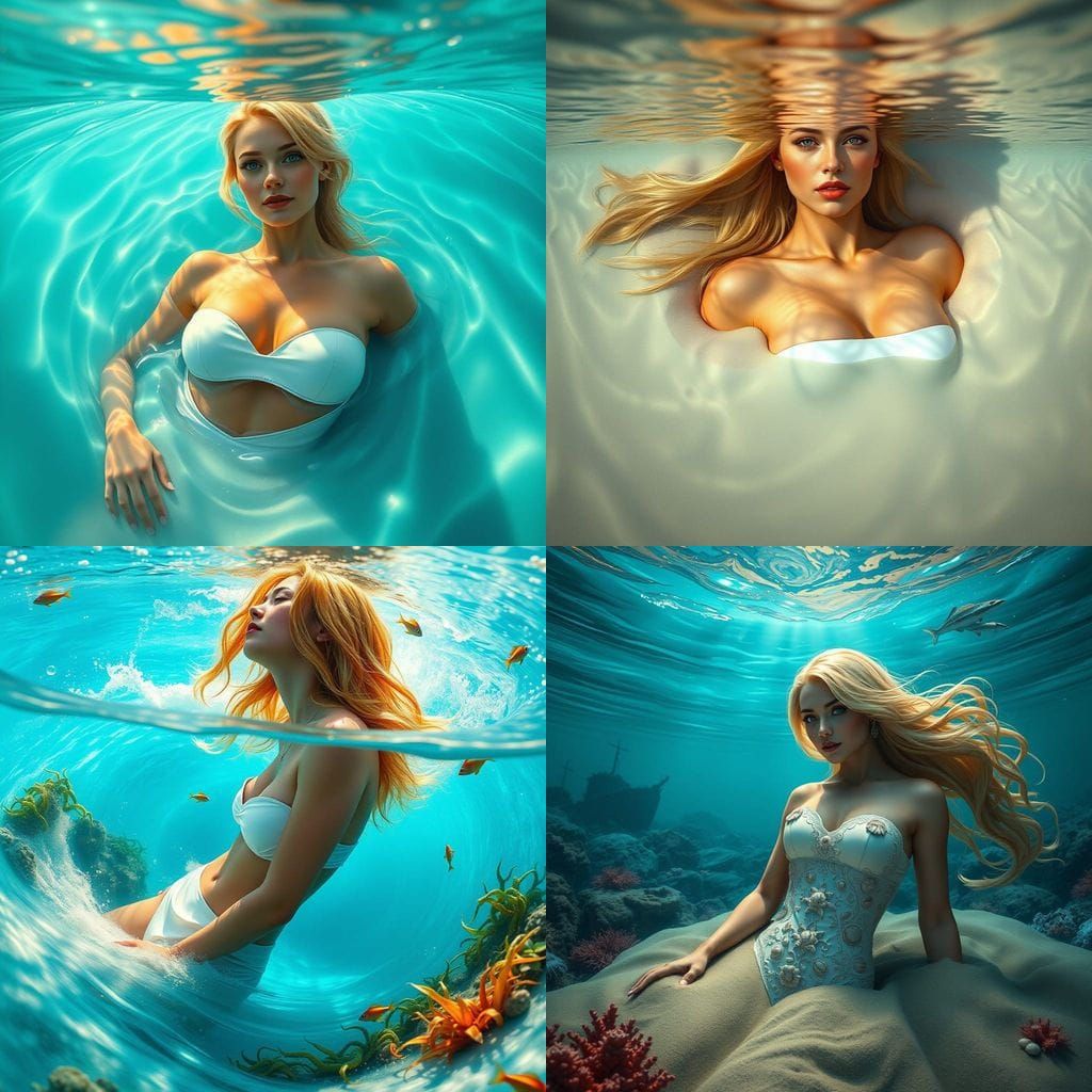 Submerged Siren in Quicksand Depths