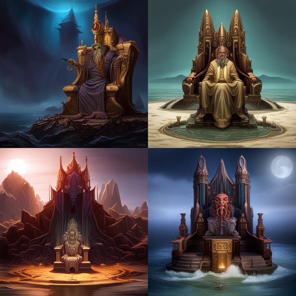 Cthulhu King on Throne, Cosmic Art