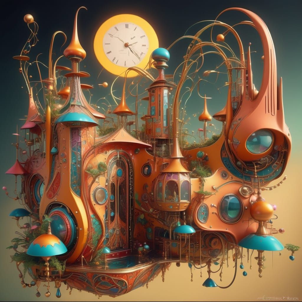 3D above view beautiful solarpunk aetherpunk idyllic utopian world with vast lush undulating landscape filled with thous...