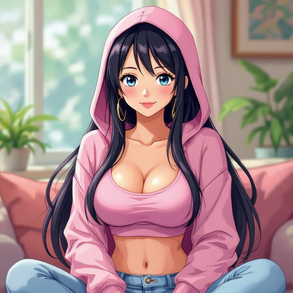 Nami from One Piece in Anime Style Illustration