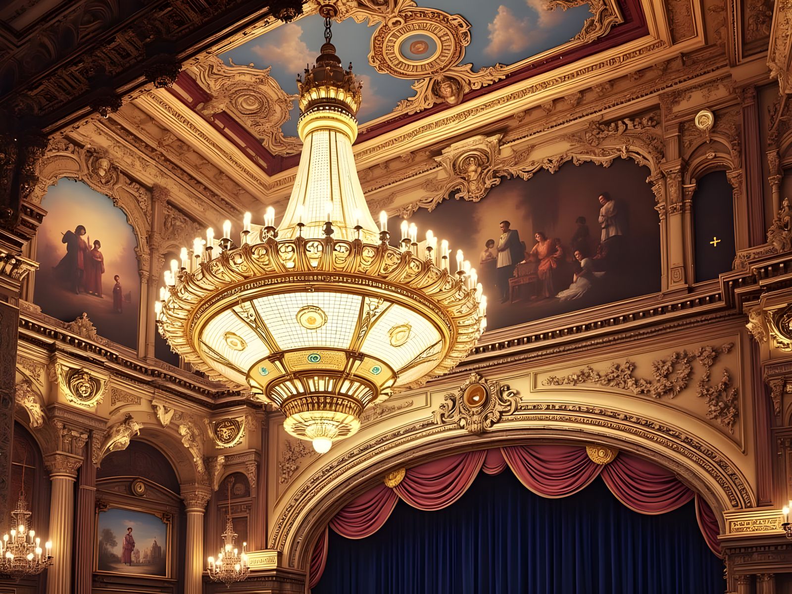 Oriental Theatre's Restored Chandeliers in Hyperrealism