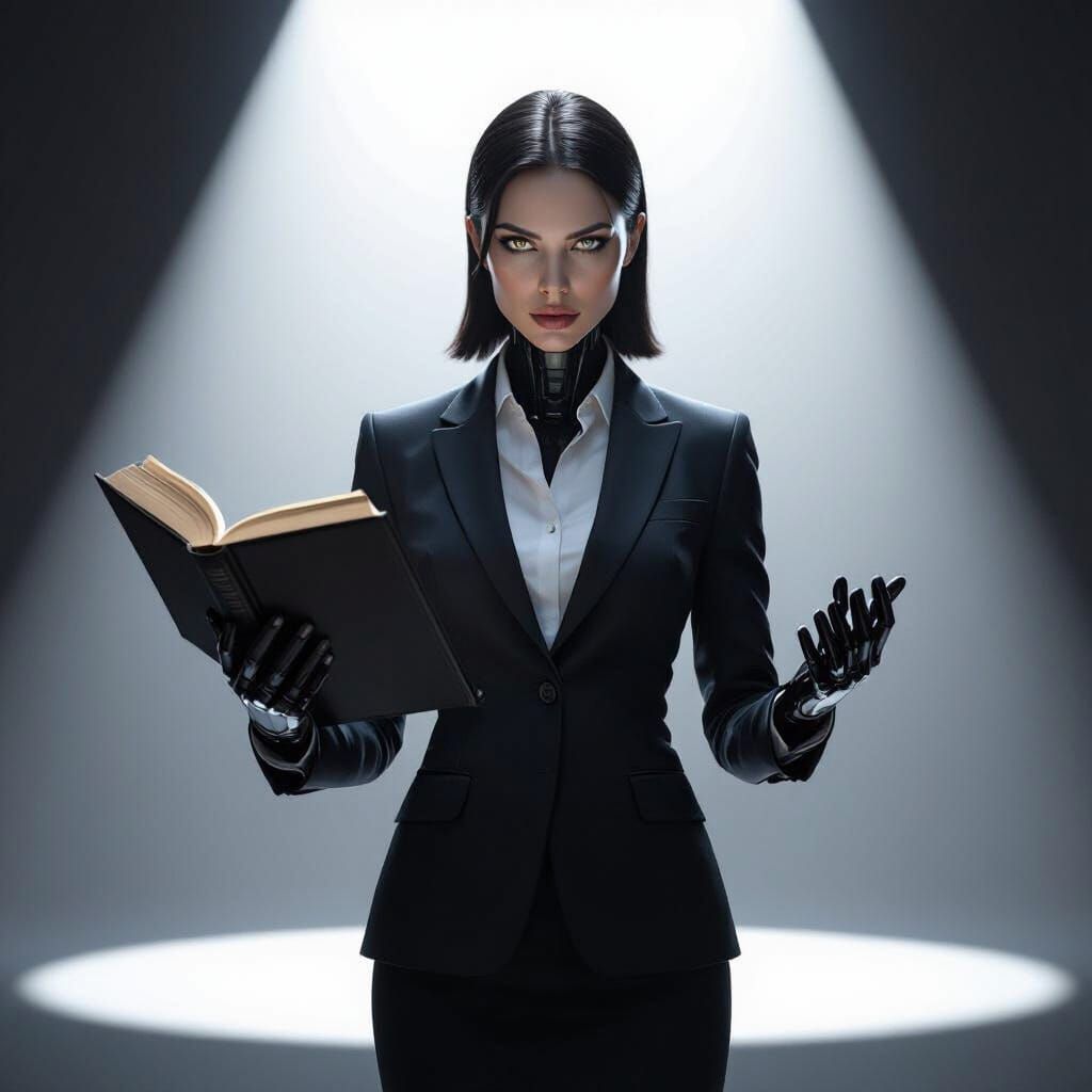 AI Lawyer in Spotlight, Dramatic Legal Defense