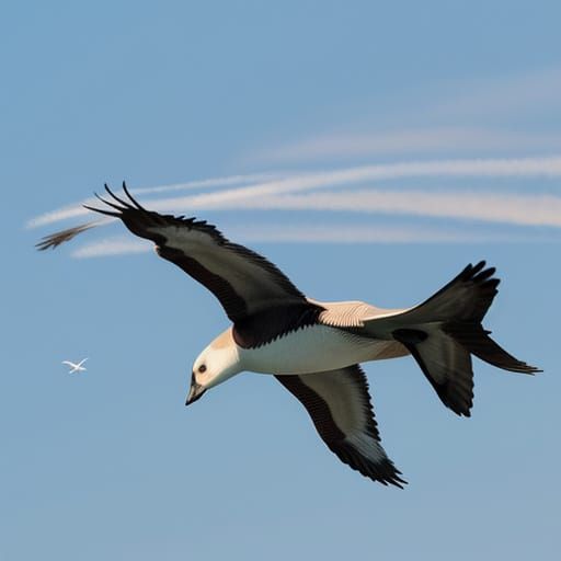 Expert Canadian Goose in Flight, Migrating South for Winter