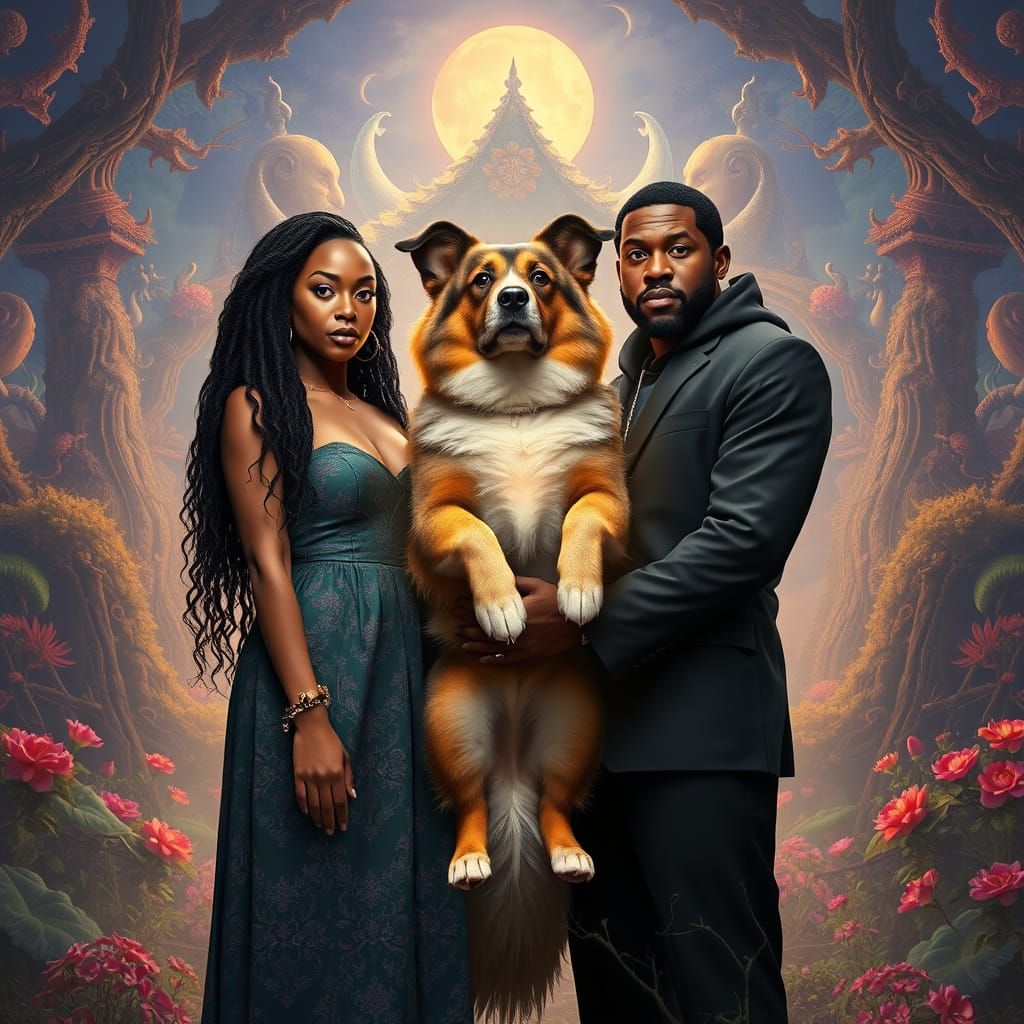 SZA and Kendrick Lamar in Enchanted Landscape with Majestic ...