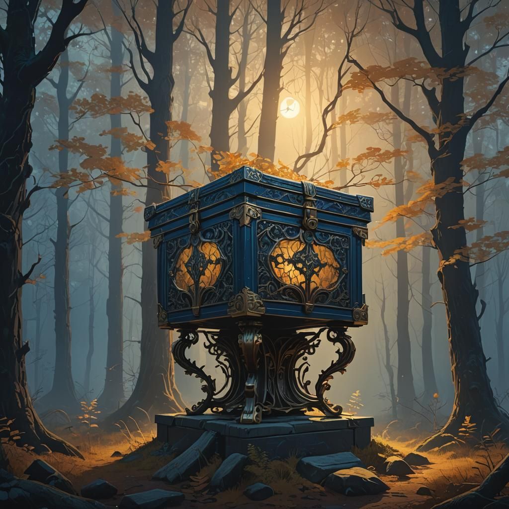 Mystical Forest: Glowing Box Concept Art