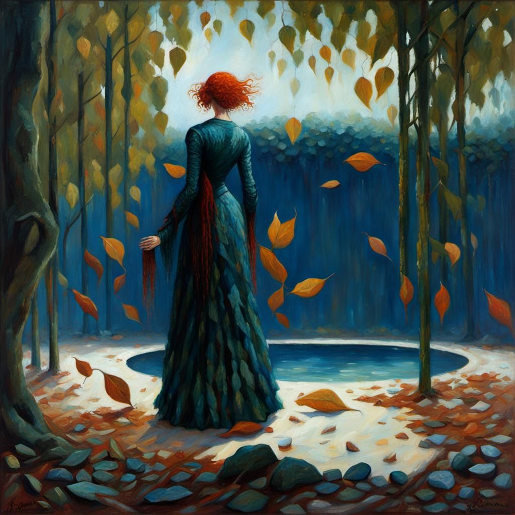 Red-Haired Fairy Queen in Surrealist Style