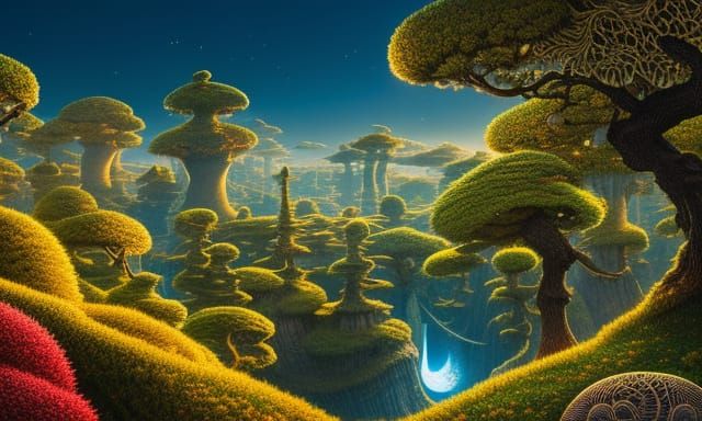 Surreal World of Sun and Moon in Fairytale Style