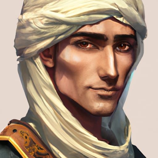 Fantasy Desert Commoner Portrait in Detailed Digital Art