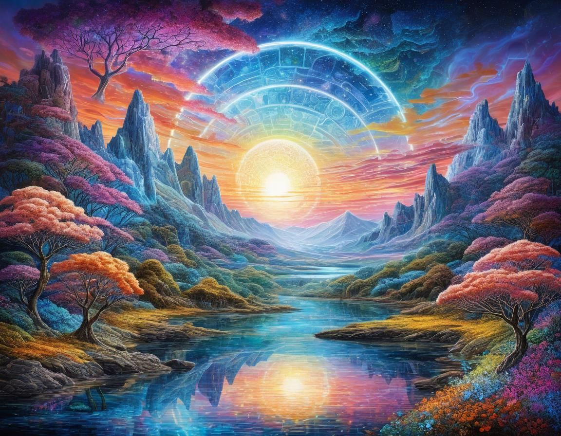 Ethereal Floral Abstract Art in Lyrical Abstraction Style