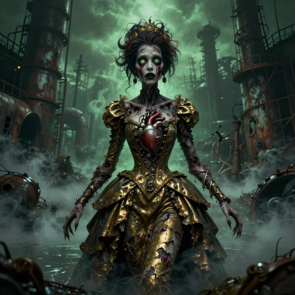 Steampunk Zombie Princess Tiana in Gothic Bayou