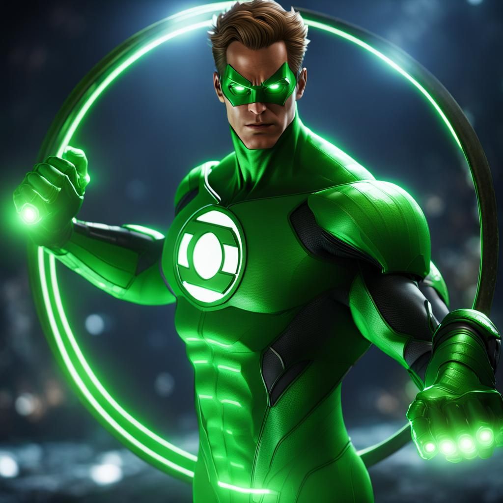 Green Lantern Corps in Space: Digital Rendering