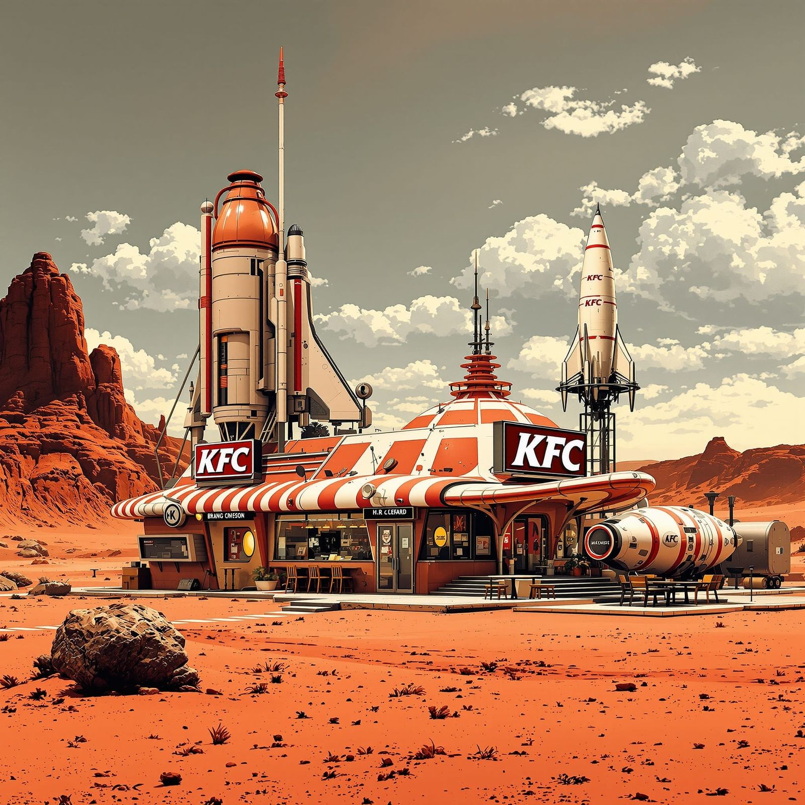 KFC Colonizes Mars in Retro-Futuristic Style