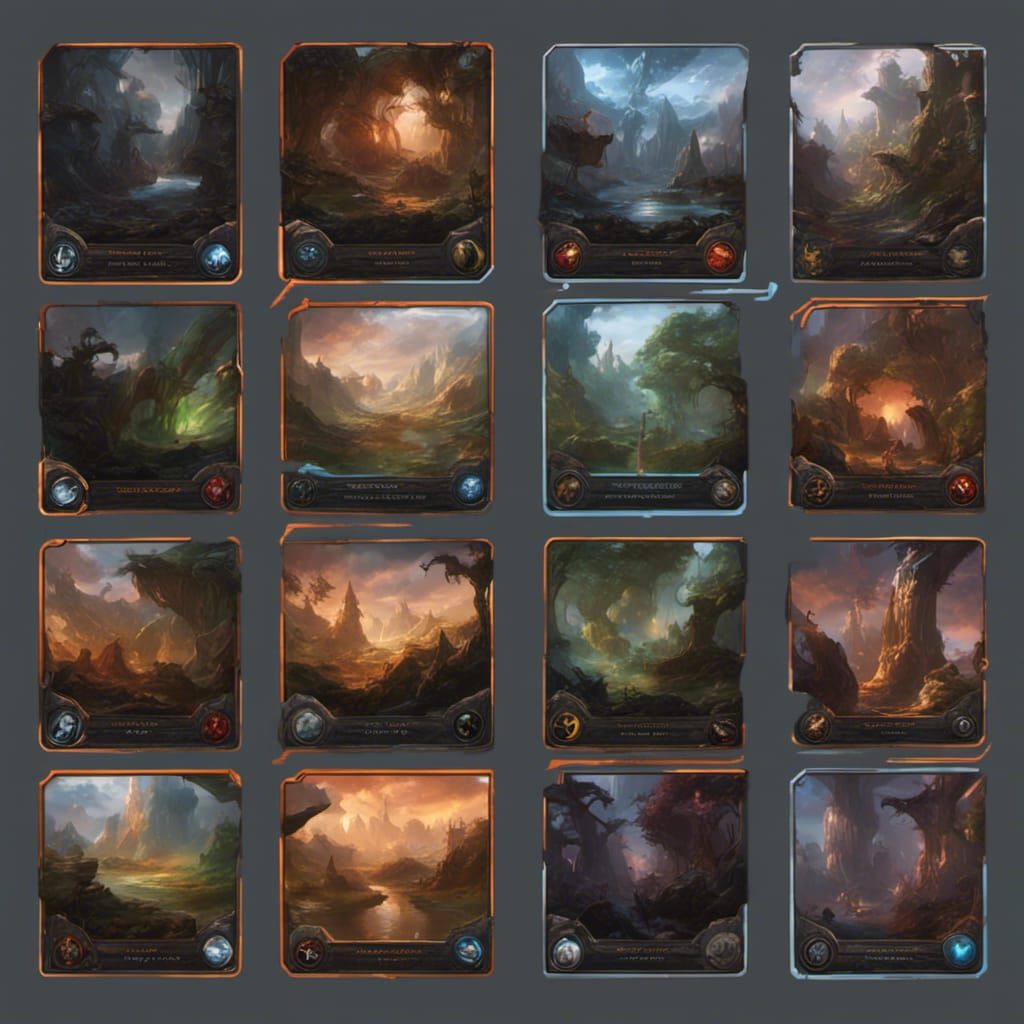 Magic the Gathering Cards as Detailed Matte Painting