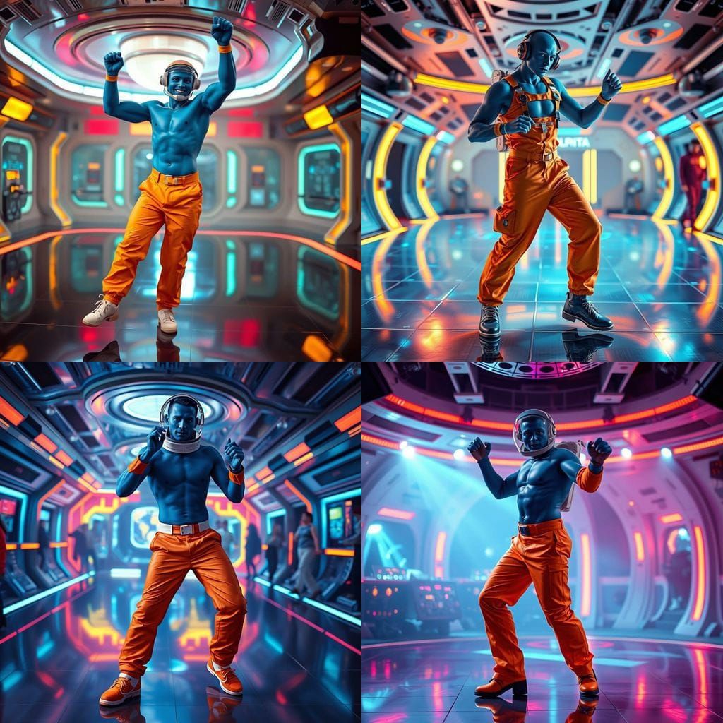 Cyberpunk Beefcake Dances in Space Disco
