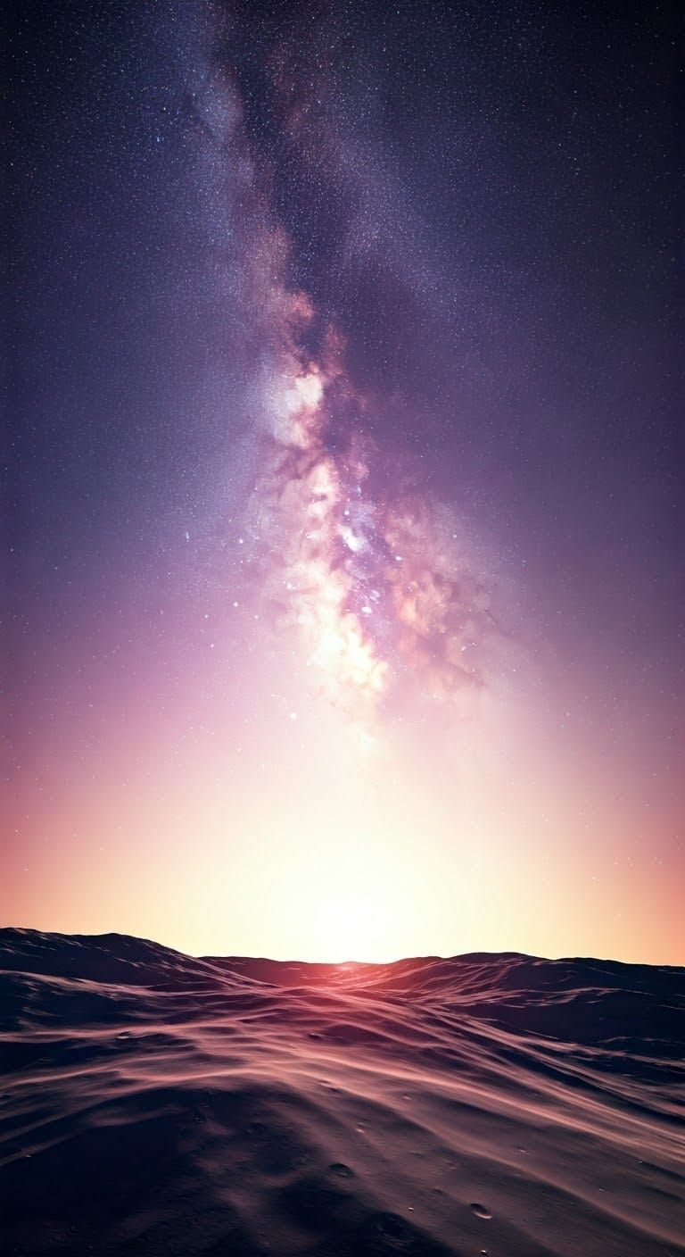 Ethereal Milky Way View from the Moon