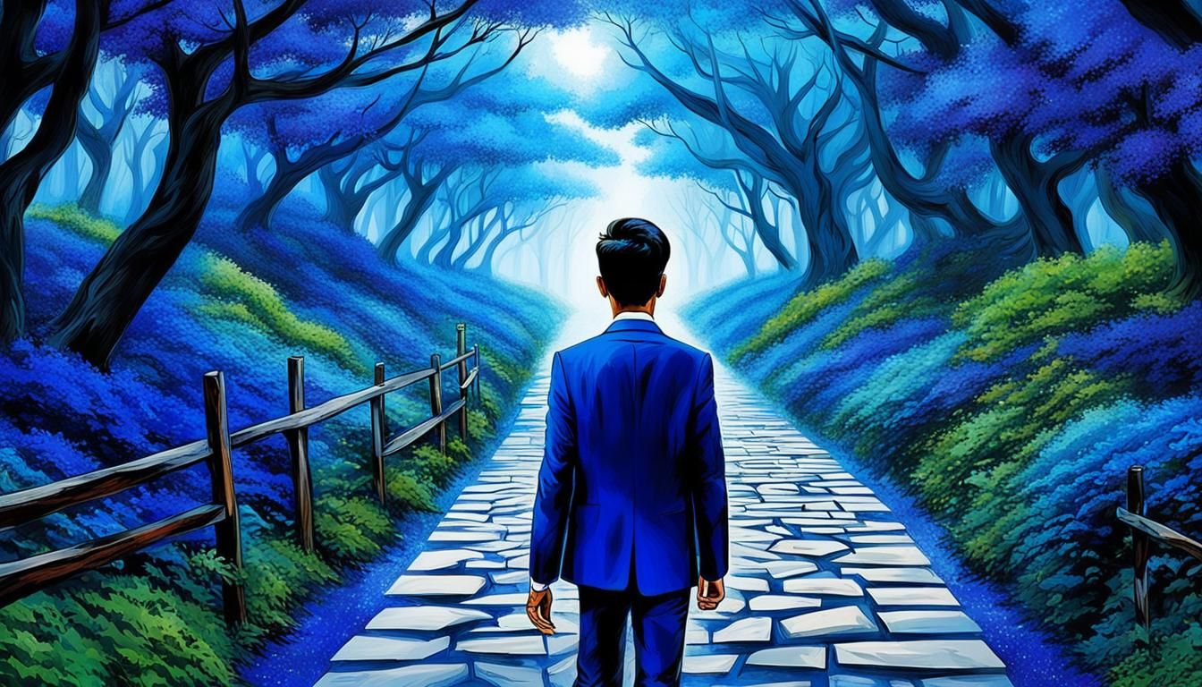 Boy Between Childhood Creativity and Adult Maturity