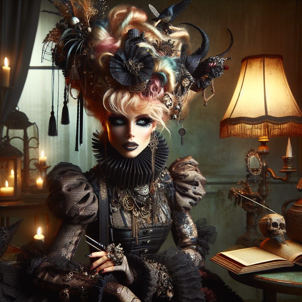 High Definition Punk Fashion in Pre-Raphaelite Style