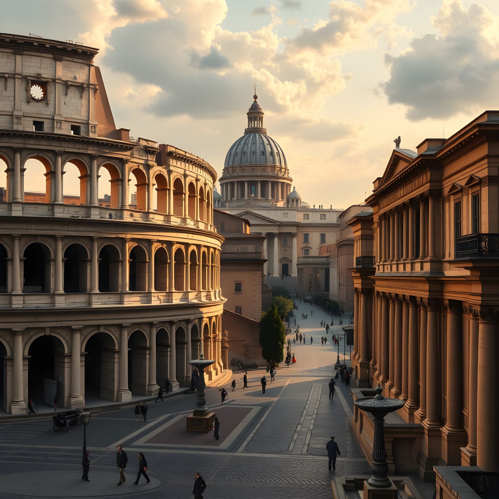 Rome's Grandeur: A Renaissance-Style Painting