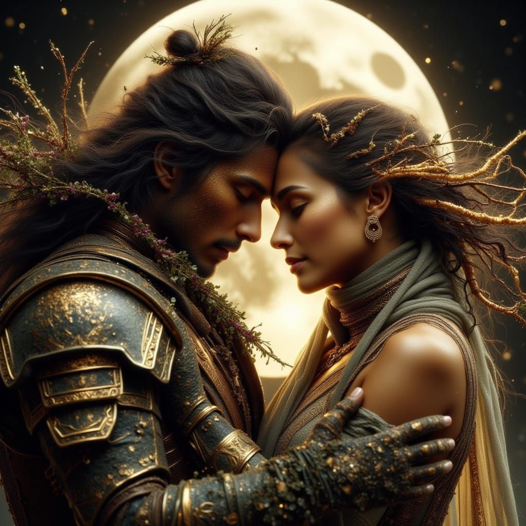 Saturn and Neptune Dance Under a Full Moon