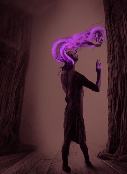 Eldritch Mist Engulfs Wooden Man