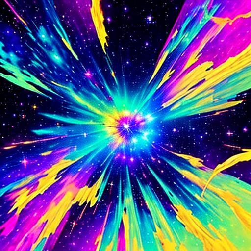 Vibrant Stellar Explosion Concept Art