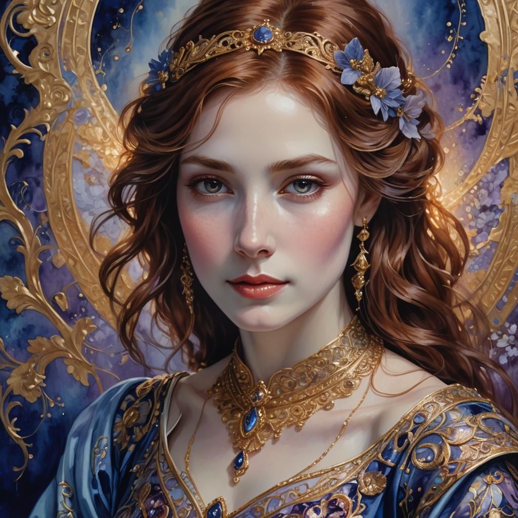 Elegant Woman Portrait with Ethereal Glow