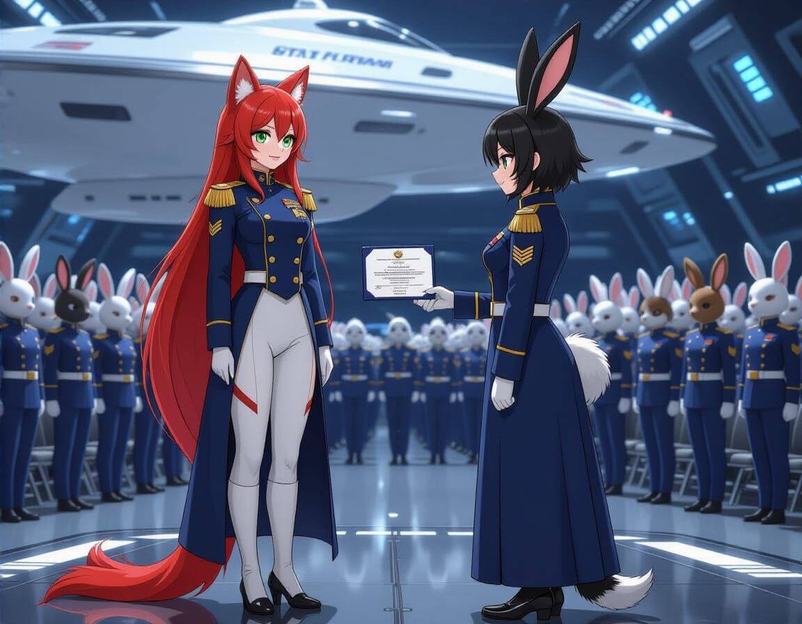 Rear Admiral Awards Valor Decoration in Sci-Fi Boat Bay