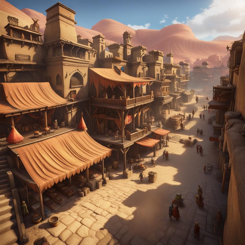 Gerudo Town: Marketplace of Warrior Women