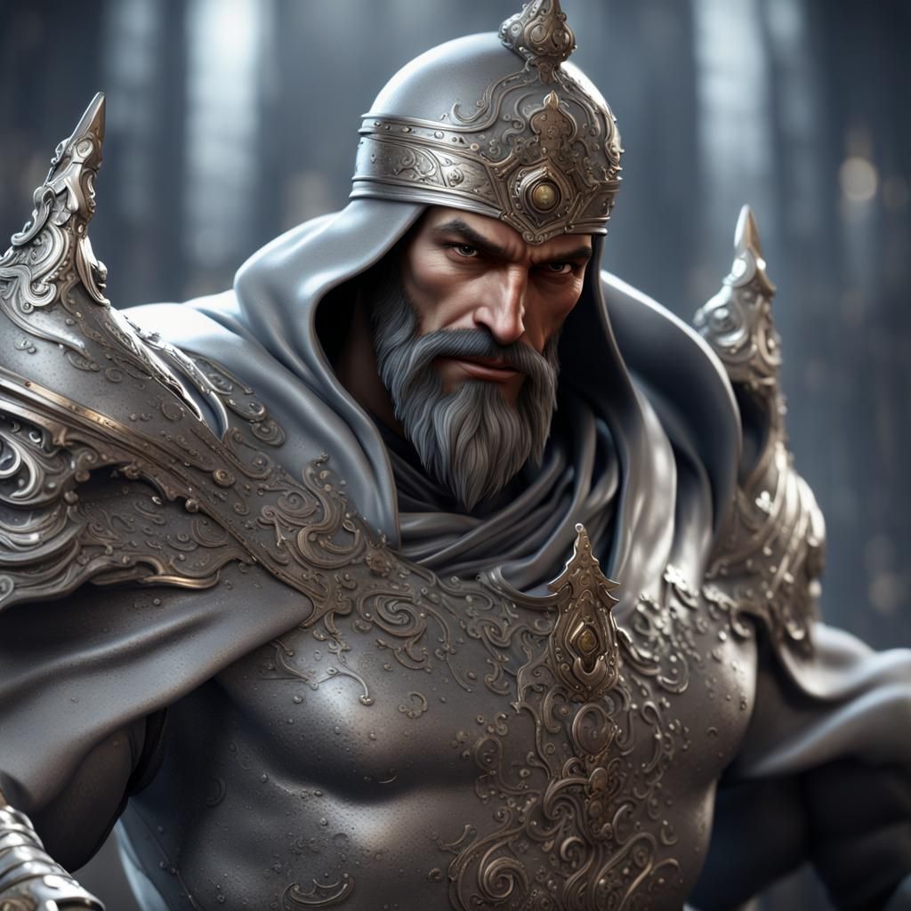 Metallic Liquid Hero in Detailed 3D Graphics