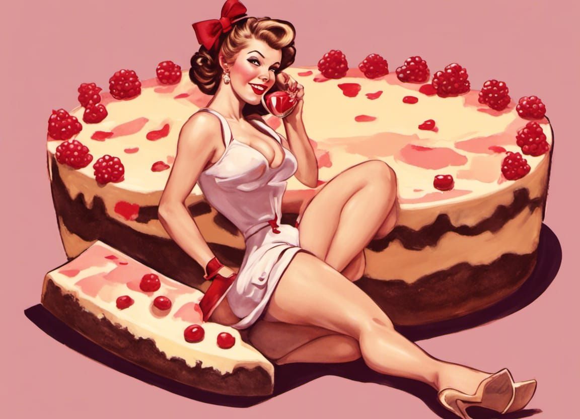 Classic Cheesecake Pinup Illustration