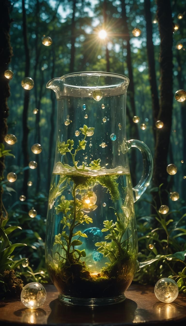 Earth in a Glass Pitcher: Cinematic Macro Shot